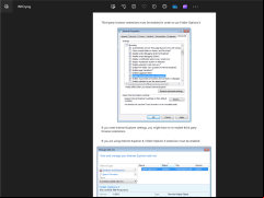 Folder Options X - information