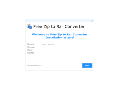 Free Zip to Rar Converter - welcome-screen-setup